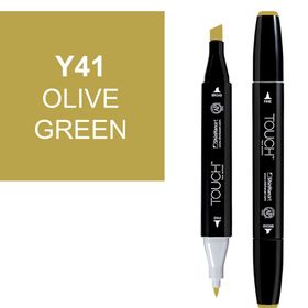 Touch Twin Brush Marker Y41 Olive Green Teknik Çizim Kalemi