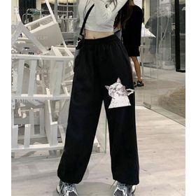 Touz Moda Cat Skeleton Hand Baskılı Oversize Siyah Unisex Eşofman Altı