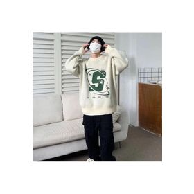 Touz Moda Harajuku Vintage Krem Oversize Unisex Kazak
