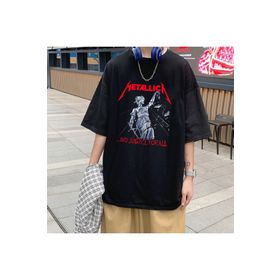 Touz Moda Rock Serisi Metallica Siyah Unisex Oversize T-shirt