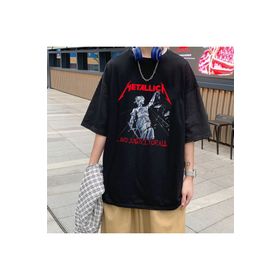 Touz Moda Rock Serisi Metallica Siyah Unisex Oversize T-shirt