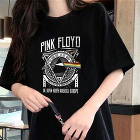 Touz Moda Rock Serisi Pink Floyd Siyah Unisex Oversize T-shirt