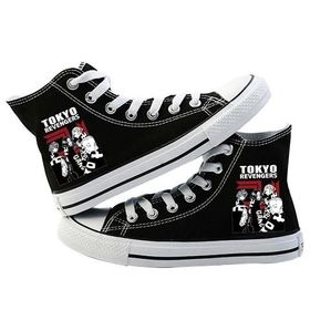 Touz Moda Tokyo Revengers Boys Baskılı Siyah Kanvas Ayakkabı