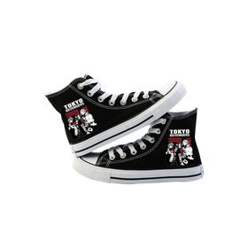 Touz Moda Tokyo Revengers Boys Baskılı Siyah Kanvas Ayakkabı