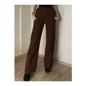 Touz Moda Y2K Koyu Kahve Kargo Kadın Pantolon