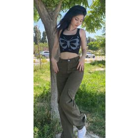 Touz Moda Y2K Yeşil Kargo Kadın Pantolon