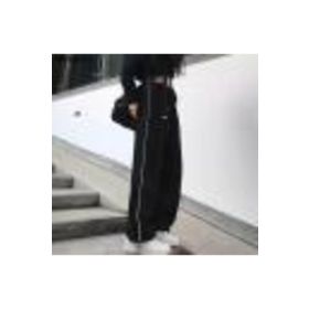 Touz Sy62727 Harajuku Zip Detail Black Tracksuit Oversize Siyah Kadın Eşofman Altı
