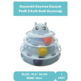 Tower Of Tracks 3 Katlı Dayanıklı Kaymaz Kauçuk Pedli Kedi Oyuncağı
