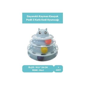 Tower Of Tracks 3 Katlı Dayanıklı Kaymaz Kauçuk Pedli Kedi Oyuncağı