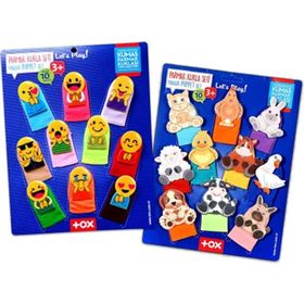 Tox 2 Set 106/77-1 Mavi 20 Parça Tox Emojiler ve Evcil Hayvanlar Parmak Kukla