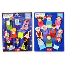 Tox Aile Bireyleri ve Uçan Hayvanlar T752 T222 2 Set 20 Parça Parmak Kukla