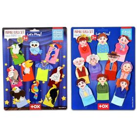 Tox Aile Bireyleri ve Uçan Hayvanlar T752 T222 2 Set 20 Parça Parmak Kukla