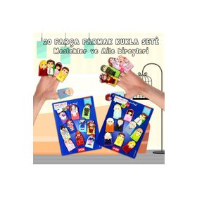 Tox Aile Üyeleri ve Meslekler 20 Parça T751 T762 2 Set 20 Parça Parmak Kukla