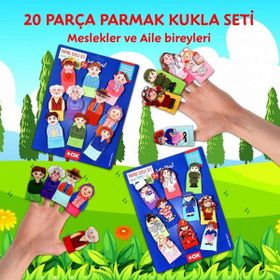 Tox Aile Üyeleri ve Meslekler 20 Parça T751 T762 2 Set 20 Parça Parmak Kukla