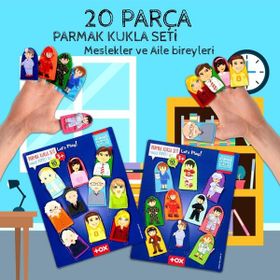 Tox Aile Üyeleri ve Meslekler 20 Parça T751 T762 2 Set 20 Parça Parmak Kukla