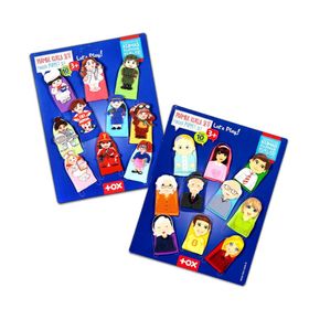 Tox Aile Üyeleri ve Meslekler 20 Parça T751 T762 2 Set 20 Parça Parmak Kukla