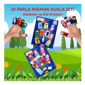 Tox Aile Üyeleri ve Meslekler T752 T761 2 Set 20 Parça Parmak Kukla