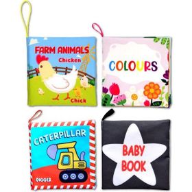Tox E118 E119 E136 E129 İngilizce Renkler İş Makinaları Çiftlik Hayvanları ve Bebek Kumaş Sessiz Kitap