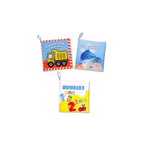 Tox E118 E122 E128 İngilizce Rakamlar İş Makinaları ve Deniz Canlıları Kumaş Sessiz Kitap