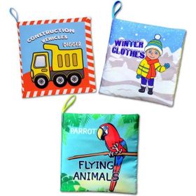 Tox E118 E124 E133 İngilizce İş Makinaları Kışlık Giysiler ve Uçan Hayvanlar Kumaş Sessiz Kitap