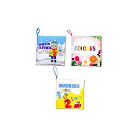 Tox E124 E129 E128 İngilizce Kışlık Giysiler Renkler ve Rakamlar Kumaş Sessiz Kitap