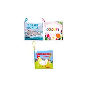 Tox E125 E119 E129 İngilizce Renkler Kutup ve Çiftlik Hayvanları Kumaş Sessiz Kitap