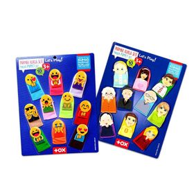Tox Emojiler ve Aile Bireyleri T106 T751 2 Set 20 Parça Parmak Kukla