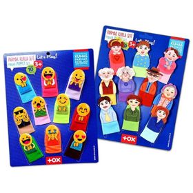 Tox Emojiler ve Aile Bireyleri T106 T751 2 Set 20 Parça Parmak Kukla