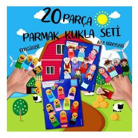 Tox Emojiler ve Aile Bireyleri T106 T751 2 Set 20 Parça Parmak Kukla