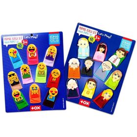 Tox Emojiler ve Aile Bireyleri T106 T751 2 Set 20 Parça Parmak Kukla