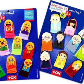 Tox Emojiler ve Aile Bireyleri T106 T751 2 Set 20 Parça Parmak Kukla