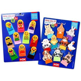 Tox Emojiler ve Evcil Hayvanlar T106 T772 2 Set 20 Parça Parmak Kukla