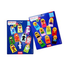 Tox Emojiler ve Meslekler T106 T761 2 Set 20 Parça Parmak Kukla