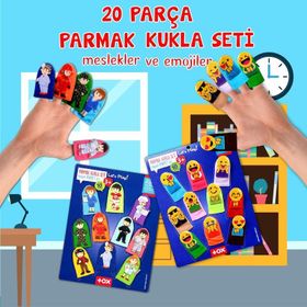 Tox Emojiler ve Meslekler T106 T761 2 Set 20 Parça Parmak Kukla