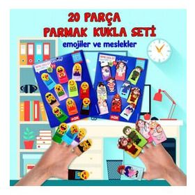 Tox Emojiler ve Meslekler T106 T762 2 Set 20 Parça Parmak Kukla
