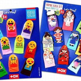 Tox Emojiler ve Meslekler T106 T762 2 Set 20 Parça Parmak Kukla