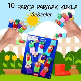 Tox Emojiler ve Sebzeler T106 T104 2 Set 20 Parça Parmak Kukla