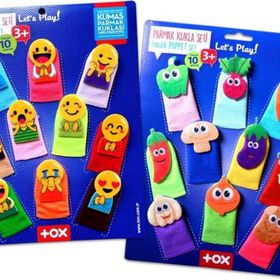 Tox Emojiler ve Sebzeler T106 T104 2 Set 20 Parça Parmak Kukla