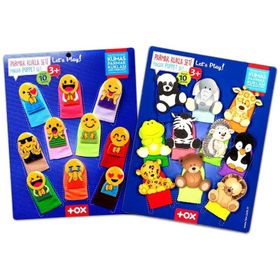 Tox Emojiler ve Vahşi Hayvanlar T106 T781 2 Set 20 Parça Parmak Kukla