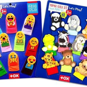 Tox Emojiler ve Vahşi Hayvanlar T106 T781 2 Set 20 Parça Parmak Kukla