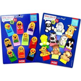 Tox Emojiler ve Vahşi Hayvanlar T106 T781 2 Set 20 Parça Parmak Kukla
