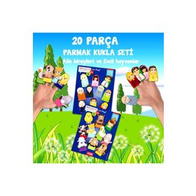 Tox Evcil Hayvanlar ve Aile Bireyleri T771 T751 2 Set 20 Parça Parmak Kukla