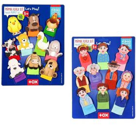 Tox Evcil Hayvanlar ve Aile Bireyleri T771 T752 2 Set 20 Parça Parmak Kukla