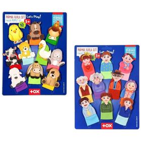 Tox Evcil Hayvanlar ve Aile Bireyleri T771 T752 2 Set 20 Parça Parmak Kukla