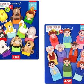 Tox Evcil Hayvanlar ve Aile Bireyleri T771 T752 2 Set 20 Parça Parmak Kukla