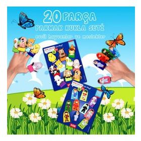 Tox Evcil Hayvanlar ve Meslekler T771 T761 2 Set 20 Parça Parmak Kukla