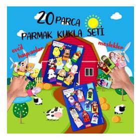 Tox Evcil Hayvanlar ve Meslekler T771 T762 2 Set 20 Parça Parmak Kukla
