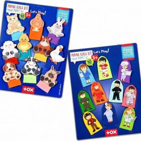 Tox Evcil Hayvanlar ve Meslekler T772 T761 2 Set 20 Parça Parmak Kukla