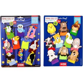 Tox Evcil Hayvanlar ve Uçan Hayvanlar T771 T222 2 Set 20 Parça Parmak Kukla