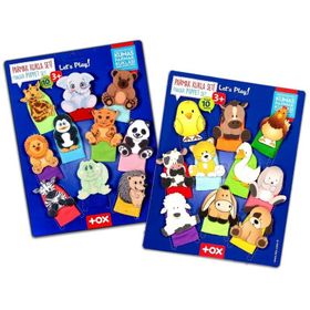 Tox Evcil Hayvanlar ve Vahşi Hayvanlar T771 T782 2 Set 20 Parça Parmak Kukla